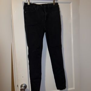 Jcrew mid rise skinny black jeans